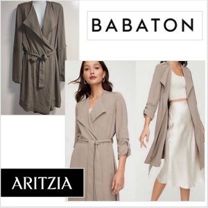 Aritzia Babaton Quincy Flowy Trench Coat Size S